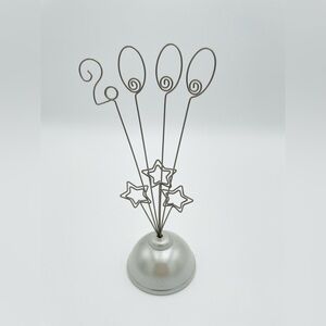 Barnes Of Boston Y2K 2000 Clip Display Picture /Note Cards Holder Silver